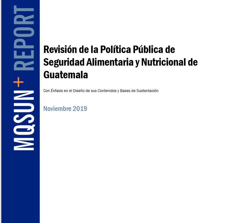 Revisión de la Política Pública de Seguridad Alimentaria y Nutricional