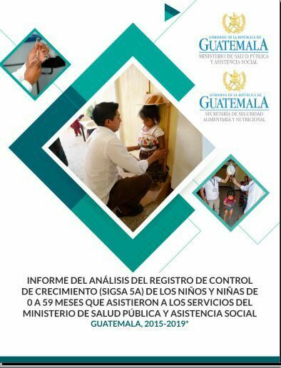 Informe del análisis del registro de control de crecimiento (SIGSA 5A) de los niños y niñas de 0 a 59 meses que asistieron a los servicios del Ministerio de Salud Pública y Asistencia Social. 2015-2019