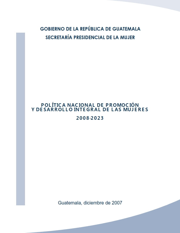 Política Nacional de Promoción y Desarrollo Integral de las Mujeres -PNDRI-