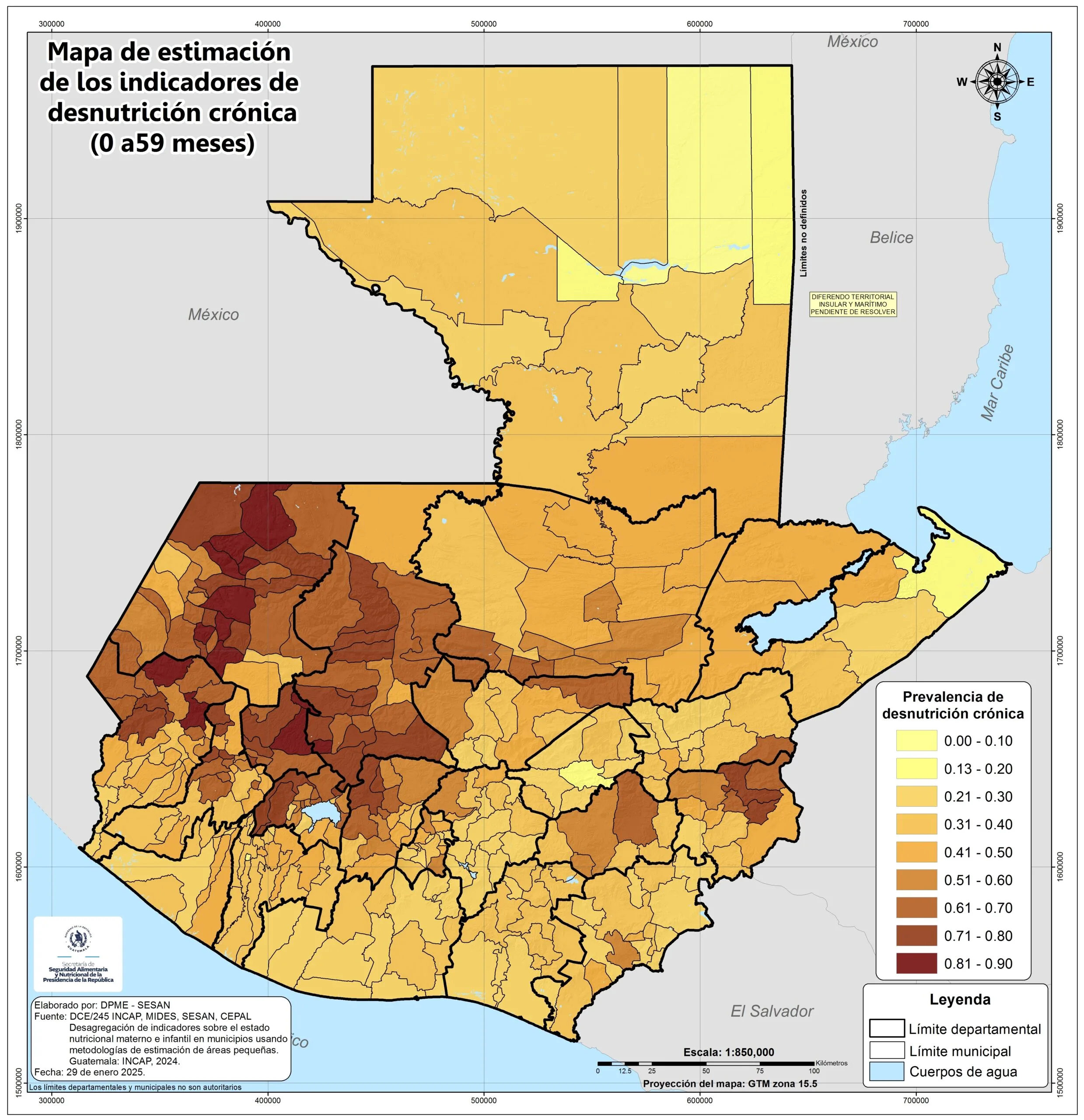 PREDICCIONES DE PREVALENCIA PARA EL INDICADOR DE DESNUTRICIÓN CRÓNICA 0-59 MESES Descargar