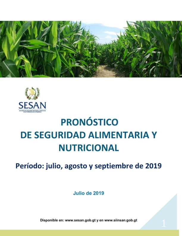 Pronóstico de SAN de julio, agosto y septiembre de 2019