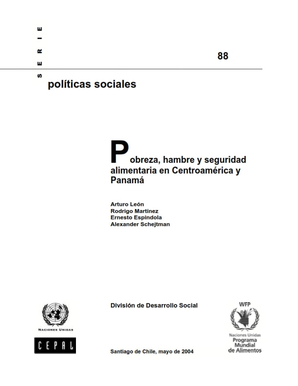 Pobreza, Hambre u Seguridad Alimentaria en Centroamérica y Panamá